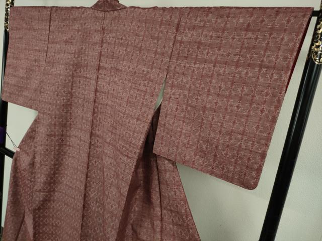 平和屋着物●極上　本場琉球　読谷山花織　紬地　逸品　DZAB5431kh6_3