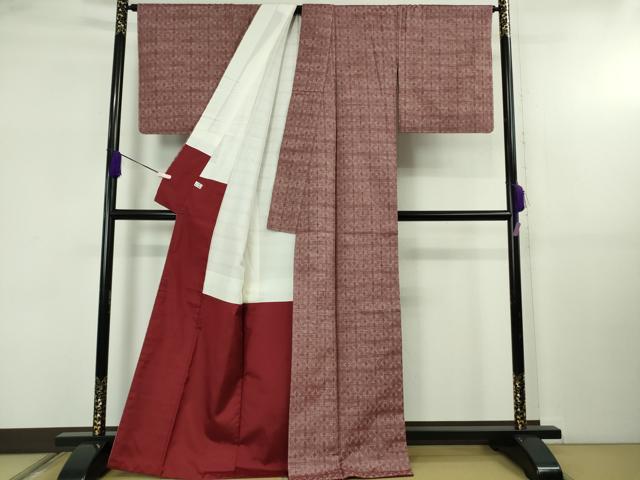 平和屋着物●極上　本場琉球　読谷山花織　紬地　逸品　DZAB5431kh6_2