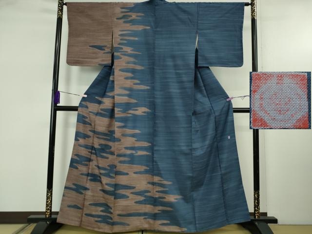 平和屋本店○極上 石川県指定無形文化財 牛首紬 白山工房 手織り 訪問