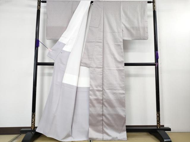 平和屋着物●極上　訪問着　お召地　経錦　横段文　逸品　DZAB5438kh6_2