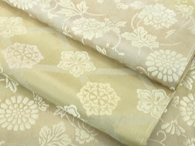 平和屋本店●極上　訪問着　お召地　花唐草横段文　逸品　未使用　DZAB5454kh6