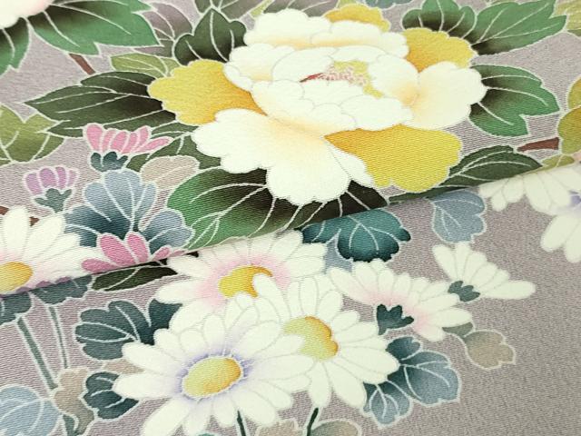 平和屋本店●極上　訪問着　友禅　作家物　草花文　逸品　未使用　DZAB5473kh6_6