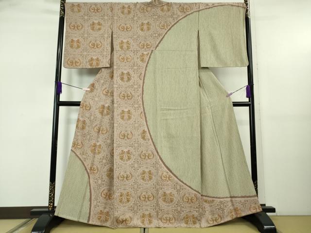 平和屋本店●極上　中国三大刺繍　スワトウ刺繍　汕頭刺繍　総刺繍　訪問着　鳥獣丸文　金糸　逸品　DZAB5476kh6
