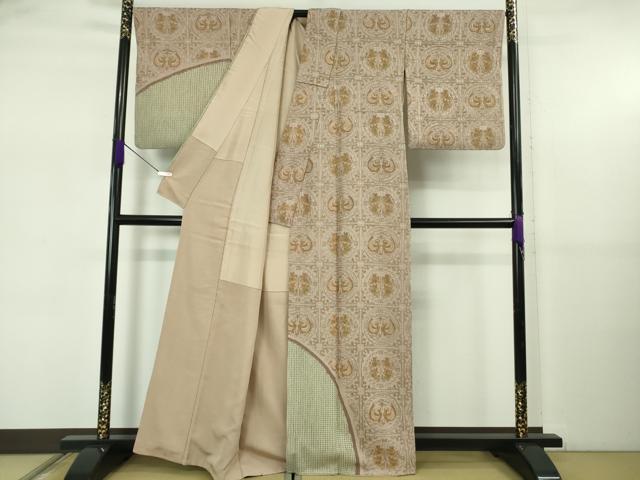 平和屋本店●極上　中国三大刺繍　スワトウ刺繍　汕頭刺繍　総刺繍　訪問着　鳥獣丸文　金糸　逸品　DZAB5476kh6_1