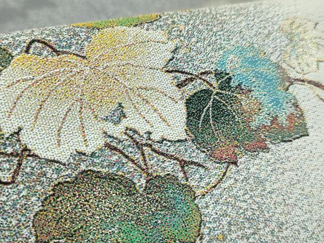 平和屋着物●極上「美しいキモノ」お馴染みのメーカー となみ織物 太鼓柄袋帯 点描織 鴛鴦 金糸 上代58万 証紙・反端付き 逸品 DZAB5503kh6_4