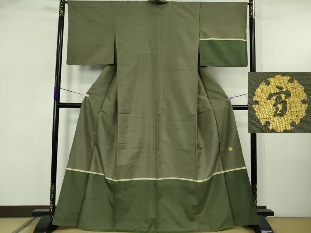 平和屋本店●極上　ジャパンオートクチュール　渡辺雪三郎　石川県指定無形文化財　牛首紬　白山工房　手織り　訪問着　逸品　DZAB5614kh6