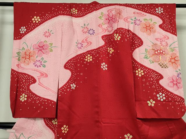 平和屋本店[]極上　七五三　女の子　7歳　祝着　駒刺繍　絞り　花車　逸品　DZAB5620kh6_2