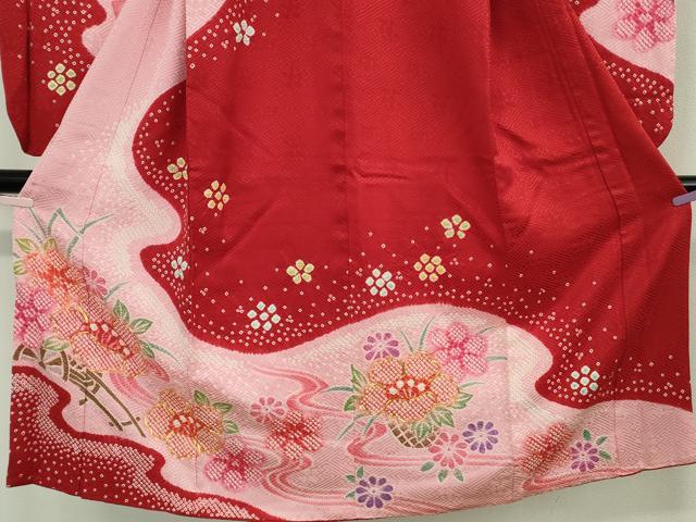 平和屋本店[]極上　七五三　女の子　7歳　祝着　駒刺繍　絞り　花車　逸品　DZAB5620kh6_3