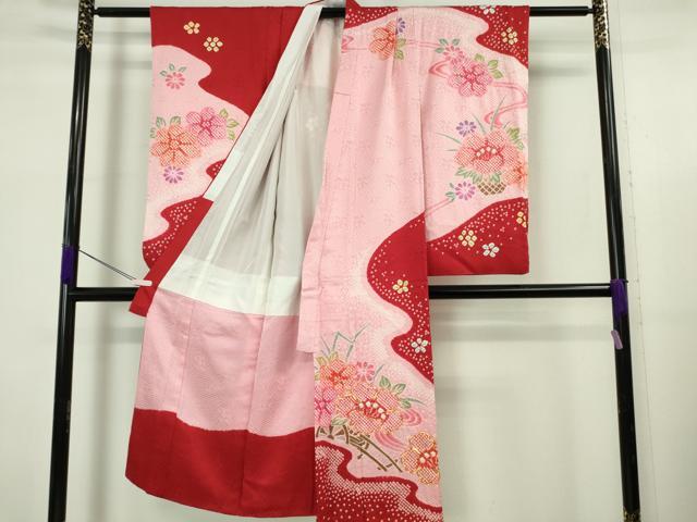 平和屋本店[]極上　七五三　女の子　7歳　祝着　駒刺繍　絞り　花車　逸品　DZAB5620kh6_1