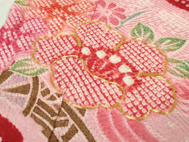 平和屋本店[]極上　七五三　女の子　7歳　祝着　駒刺繍　絞り　花車　逸品　DZAB5620kh6_5