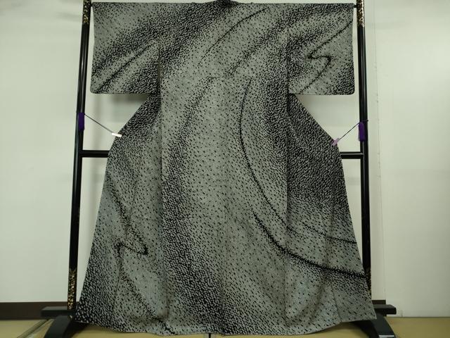 平和屋着物●極上　中国三大刺繍　相良刺繍　訪問着　総絞り　黒地　金銀糸　逸品　未使用　DZAB5630kh6