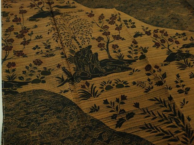 平和屋着物●極上　訪問着　作家物　型染　花鳥文　鬼しぼ縮緬　逸品　未使用　DZAB5679kh6_4