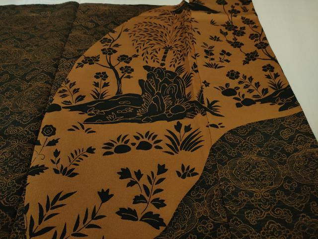 平和屋着物●極上　訪問着　作家物　型染　花鳥文　鬼しぼ縮緬　逸品　未使用　DZAB5679kh6_8