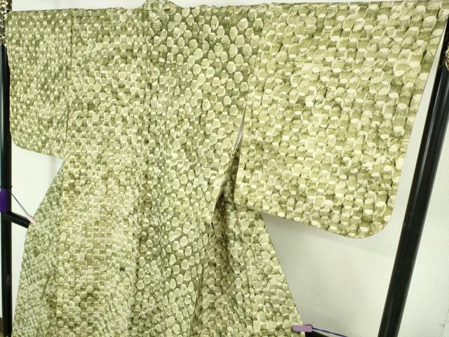 平和屋着物●極上　結城紬地　あられ小紋　作家物　逸品　未使用　DZAB5680kh6_3