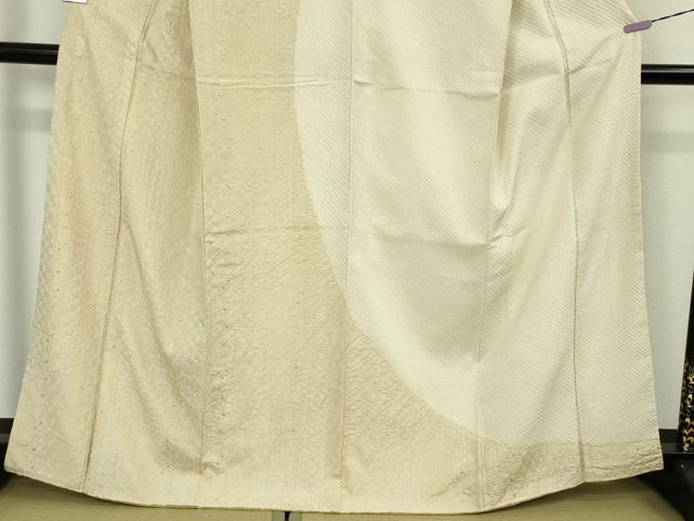 平和屋本店●極上　訪問着　紬地　刺し子　刺繍　名物裂花間道　蒸栗色地　逸品　未使用　DZAB5690kh6_3