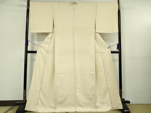 平和屋着物●極上　色無地　お召地　宝尽くし地紋　薄い砥粉色　逸品　DZAB5699kh6_1