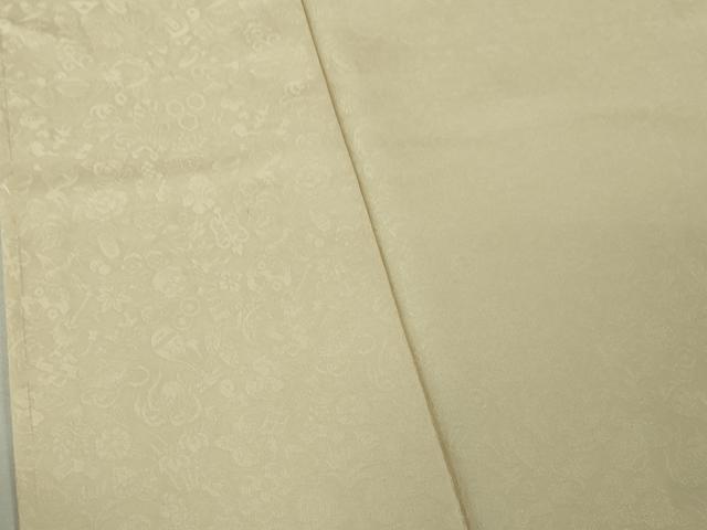平和屋着物●極上　色無地　お召地　宝尽くし地紋　薄い砥粉色　逸品　DZAB5699kh6_5