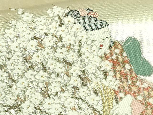 平和屋着物○極上 加賀友禅の巨匠 初代 由水十久 西陣 長嶋成織物