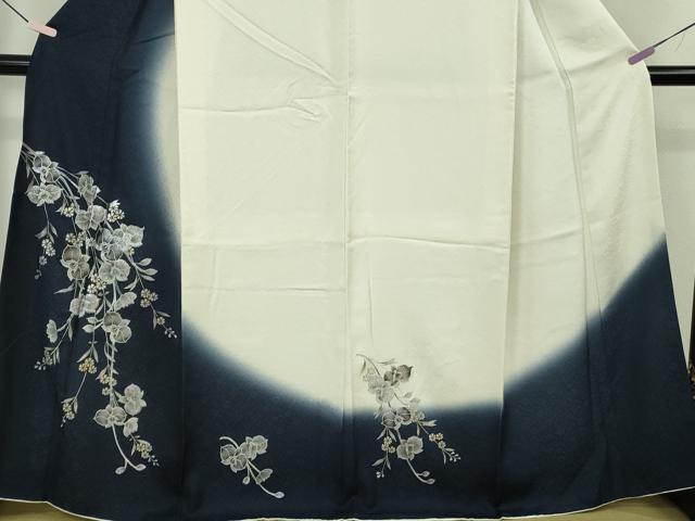 平和屋本店●極上　訪問着　胡蝶蘭　暈し染め　金銀彩　逸品　DZAB5814kh6_3