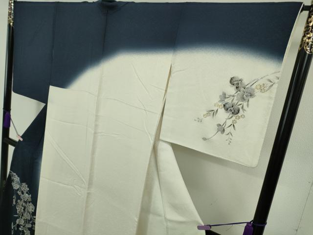 平和屋本店●極上　訪問着　胡蝶蘭　暈し染め　金銀彩　逸品　DZAB5814kh6_2