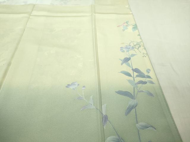 平和屋本店●極上　十日町友禅作家　岡村蒼風　訪問着　枝花文　暈し染め　逸品　DZAB5816kh6_9