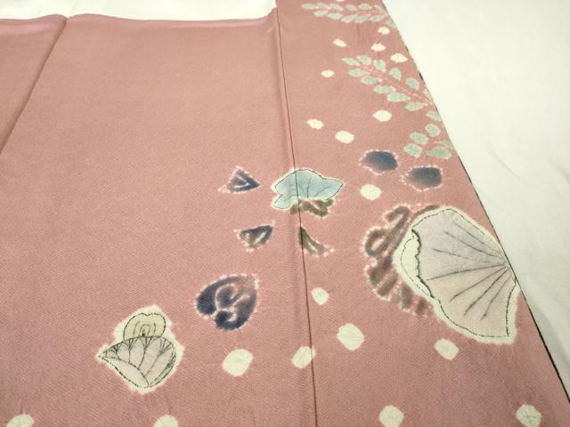 平和屋本店●極上　訪問着　辻が花　葵　暈し染め　金通し地　ロング丈　逸品　DZAB5819kh6_7