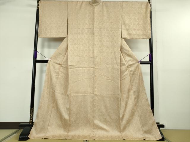 平和屋本店●極上　名門　藤娘きぬたや・総絞り　杢目絞り　小紋　ほていや扱い　証紙付き　ロング丈　逸品　未使用　DZAB5823kh6_1