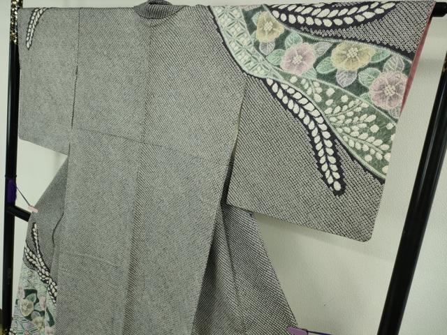 平和屋本店●極上　名門　藤娘きぬたや・総絞り　伊藤卓夫　訪問着　草花文　逸品　DZAB5824kh6_2