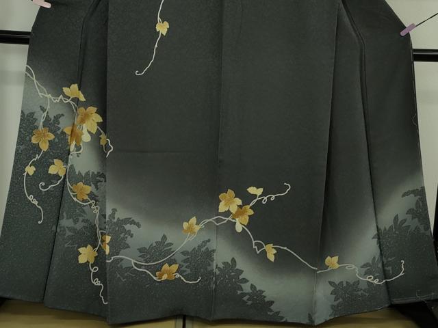 平和屋着物●極上　黄金糸　訪問着　瓢箪蔦の葉文　蝉色地　暈し染め　金彩　やまと誂製　逸品　未使用　DZAB5838kh6_3