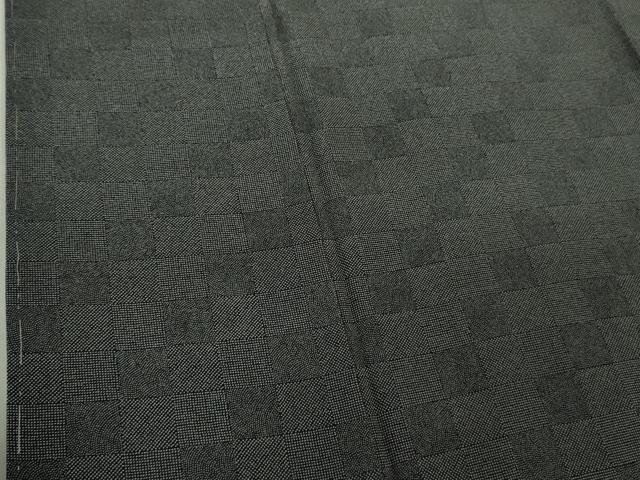平和屋本店●極上 人間国宝 初代 六谷梅軒(六谷紀久男)錐彫り 重要無形文化 財伊勢型紙 江戸小紋 藍墨茶色×墨色 逸品 未使用 DZAB5839kh6_5
