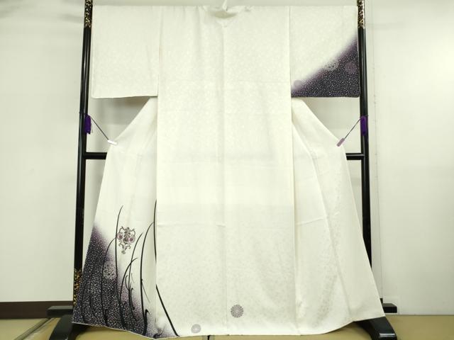 平和屋本店●極上　訪問着　刺繍　舞花文　暈し染め　やまと金ラベル　逸品　未使用　DZAB5859kh6