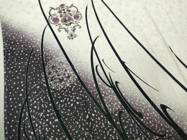 平和屋本店●極上　訪問着　刺繍　舞花文　暈し染め　やまと金ラベル　逸品　未使用　DZAB5859kh6_4