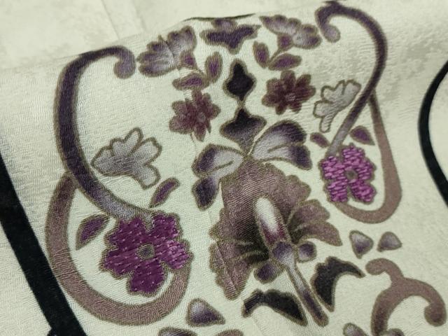 平和屋本店●極上　訪問着　刺繍　舞花文　暈し染め　やまと金ラベル　逸品　未使用　DZAB5859kh6_8