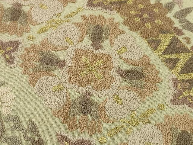 平和屋本店○極上 中国三大刺繍 相良刺繍 総刺繍 訪問着 正倉院花唐草