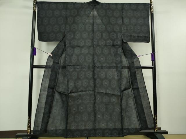 平和屋本店＊極上　夏物　重要無形文化財　本場宮古上布　苧麻　亀甲柄　逸品　DZAB5924kh6