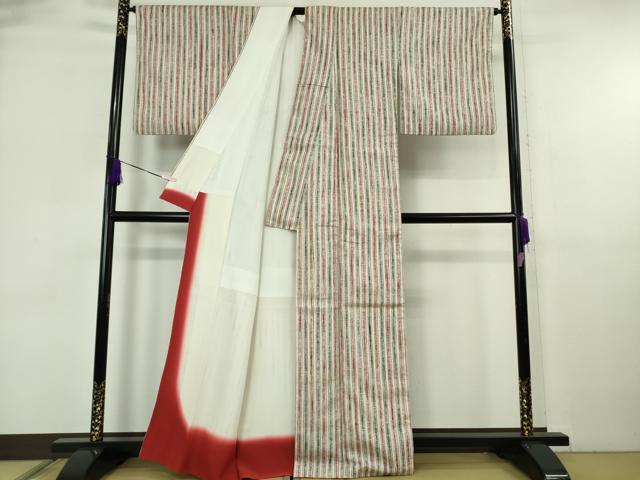 平和屋本店●極上　染司よしおか　五代目　吉岡幸雄　紬　間道　逸品　DZAB5944kh6_2