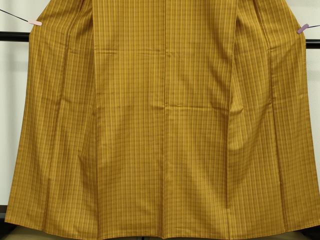 平和屋本店●極上　本場黄八丈　まるまなこ　紬　格子　逸品　DZAB6066kh6_4