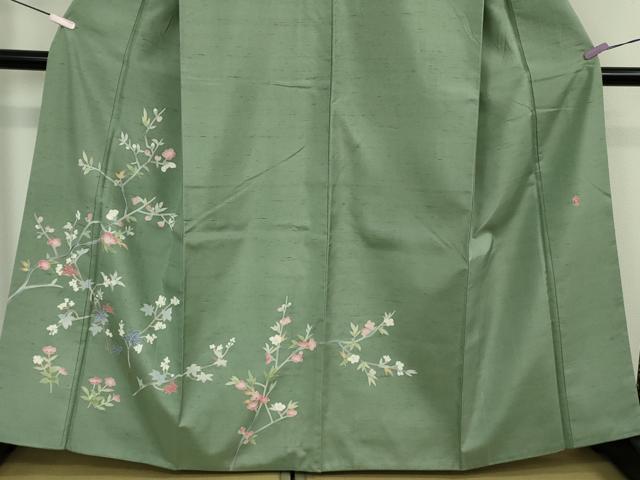 平和屋本店●極上 本加賀友禅作家 成竹登茂男 石川県指定無形文化財 牛首紬 白山工房 手織 訪問着 銀座おゝぎ屋 証紙付き 逸品 DZAB6099kh6_3