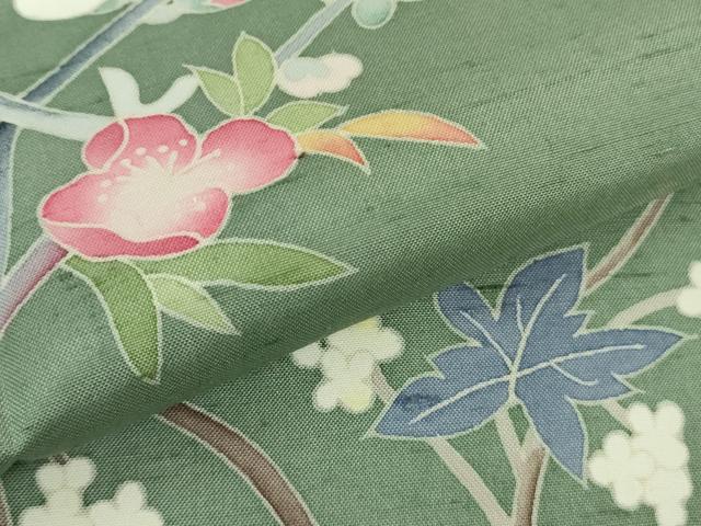 平和屋本店●極上 本加賀友禅作家 成竹登茂男 石川県指定無形文化財 牛首紬 白山工房 手織 訪問着 銀座おゝぎ屋 証紙付き 逸品 DZAB6099kh6_5
