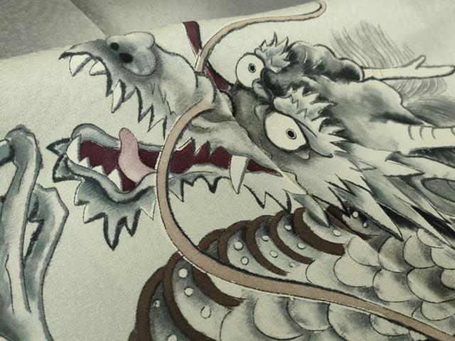 平和屋本店●極上 染色作家 草野一騎 色留訪問着 手描き 龍 褐色地 暈し染め 逸品 DZAB6141kh6 平和屋本店●極上 染色作家 草野一騎 色留訪問着 手描き 龍 褐色地 暈し染め 逸品 DZAB6141kh6
