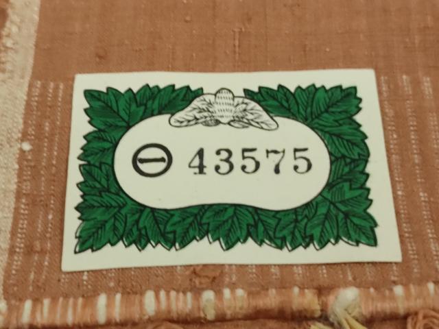 平和屋本店▽極上　本場結城紬　重要無形文化財　単衣　奥順謹製　色無地　赭色　証紙付き　逸品　DZAB6397kh6_9
