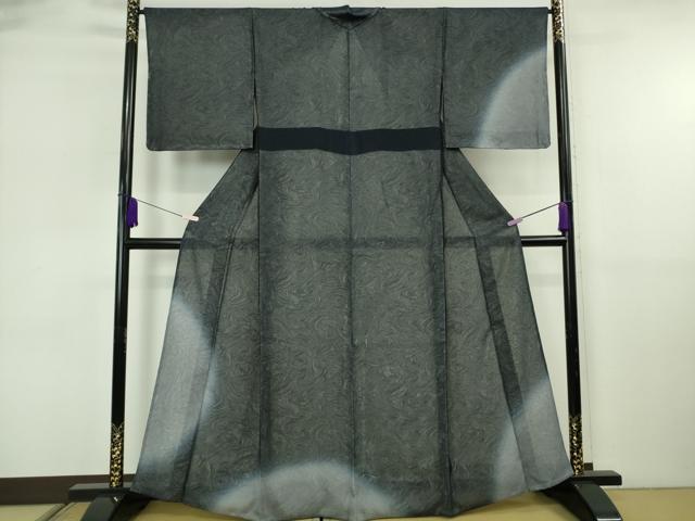 平和屋本店●極上　訪問着　無双　紗袷　紗×絽　墨流し文様　暈し染め　逸品　未使用　DZAB6596kh6
