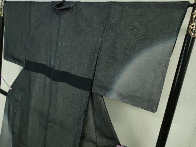 平和屋本店●極上　訪問着　無双　紗袷　紗×絽　墨流し文様　暈し染め　逸品　未使用　DZAB6596kh6_3