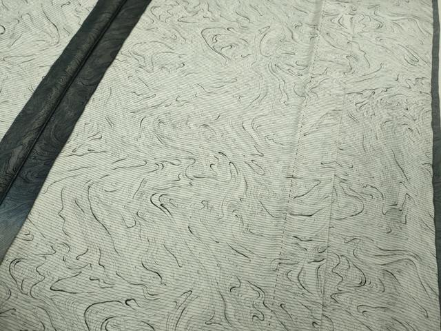 平和屋本店●極上　訪問着　無双　紗袷　紗×絽　墨流し文様　暈し染め　逸品　未使用　DZAB6596kh6_8