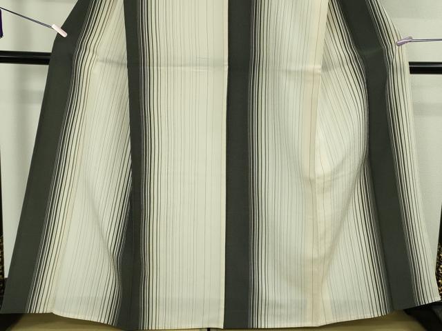 平和屋本店▽極上　お召　単衣　間道　逸品　DZAB6780kh6_4