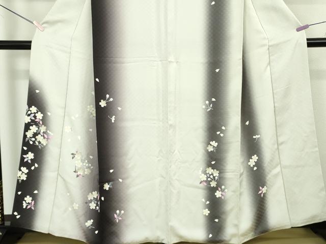 平和屋本店●極上　訪問着　舞桜　花弁　暈し染め　銀彩　逸品　DZAB6964kh6_3