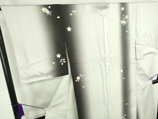 平和屋本店●極上　訪問着　舞桜　花弁　暈し染め　銀彩　逸品　DZAB6964kh6_2