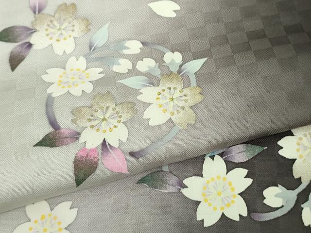 平和屋本店●極上　訪問着　舞桜　花弁　暈し染め　銀彩　逸品　DZAB6964kh6_5