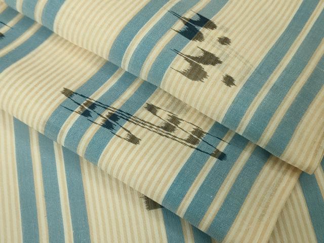 平和屋本店＊極上　夏物　本場琉球絣　夏琉球　間道　逸品　未使用　DZAB6978kh6