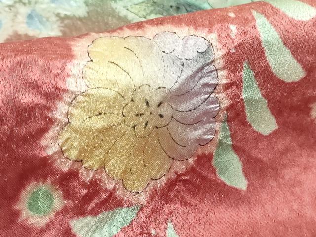 平和屋本店●極上　伯河貞雄　振袖・長襦袢(無双仕立て)セット　辻が花　暈し染め　逸品　DZAB7167kh6_3